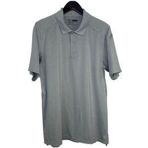 5.11 Tactical Mens Performance Polo Shirt Gray Short Sleeve Mic Loops Large